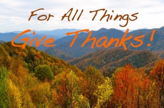 For all things, give thanks!