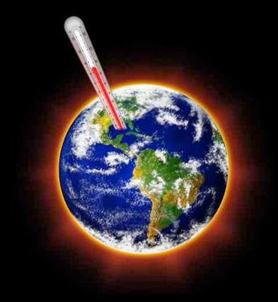 Earth with a thermometer